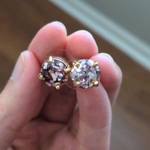 Kate Spade glitter round earrings